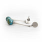 Pair of small cremation marbles on sterling silver earrings with an antique finish