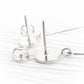 Sterling silver threaded posts and backs on dangle earring 