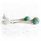 Sterling silver memorial earrings with an antique finish paired with artisan-crafted glass marbles 