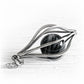 Sterling silver cage pendant with an antique finish featuring a black cremation marble