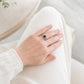 Sterling Silver Fleur de Lis Cremation Glass Ring | Reverie