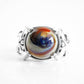 Sterling Silver Fleur de Lis Cremation Glass Ring | Reverie