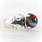 Sterling Silver Fleur de Lis Cremation Glass Ring | Reverie