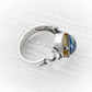 Sterling Silver Fleur de Lis Cremation Glass Ring | Reverie