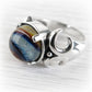 Sterling Silver Fleur de Lis Cremation Glass Ring | Reverie
