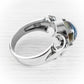 Sterling Silver Fleur de Lis Cremation Glass Ring | Reverie