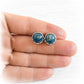 Sterling Silver Cremation Glass Stud Earrings | Solace