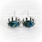 Sterling Silver Cremation Glass Stud Earrings | Solace