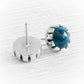 Sterling Silver Cremation Glass Stud Earrings | Solace
