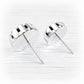 Sterling Silver Cremation Glass Stud Earrings | Solace