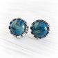 Sterling Silver Cremation Glass Stud Earrings | Solace