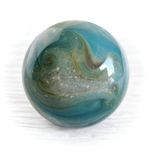 Borosilicate Glass Cremation Ash Memorial Marble | Keepsake