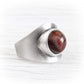 Sterling Silver Cremation Glass Ring | Serene
