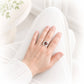 Sterling Silver Cremation Glass Ring | Serene