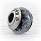 Sterling Silver Engraved Cremation Glass Bead | Reminisce