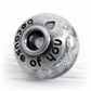 Antique finished sterling silver bead caps on a hand blown glass memorial bead