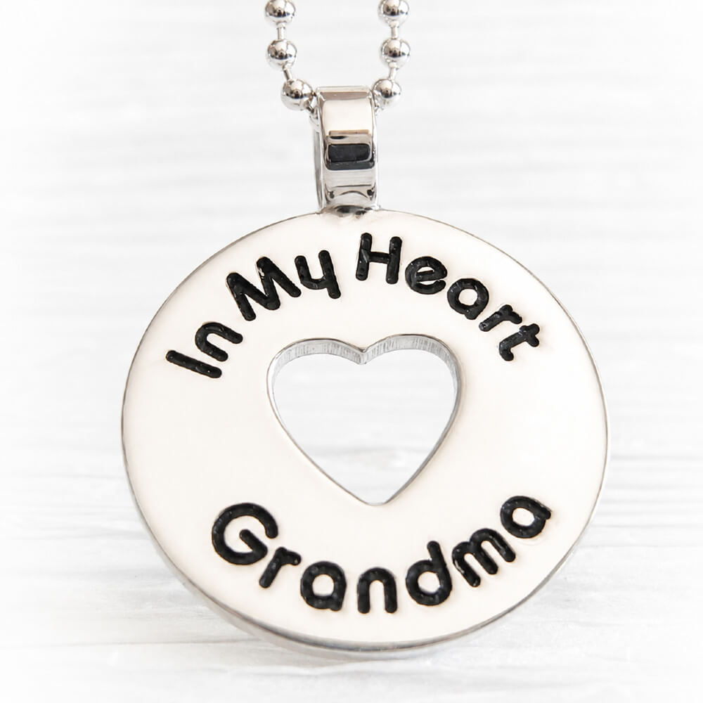 Sympathy keepsake for remembrance of a lost grandmother artisan crafted in Arizona from sterling silver