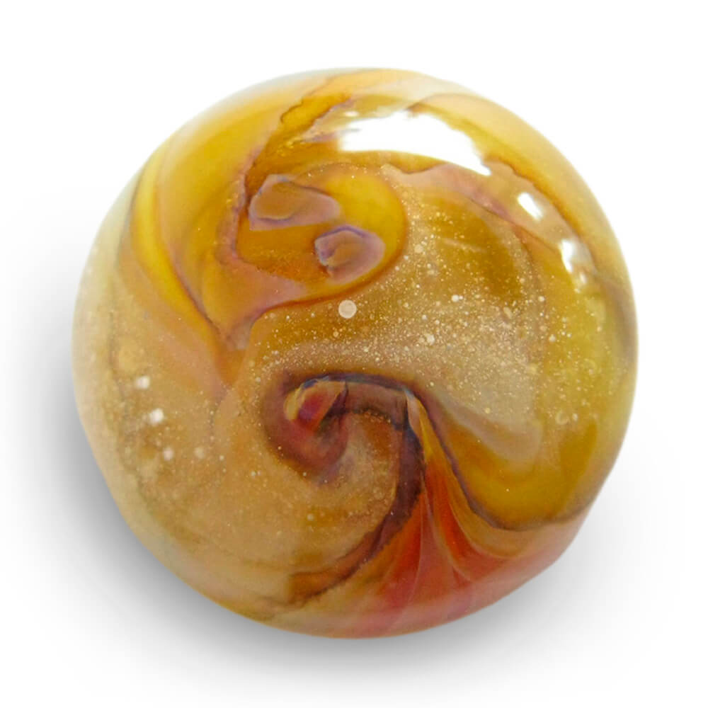 Daffodil Trail memorial glass cabochon color sample