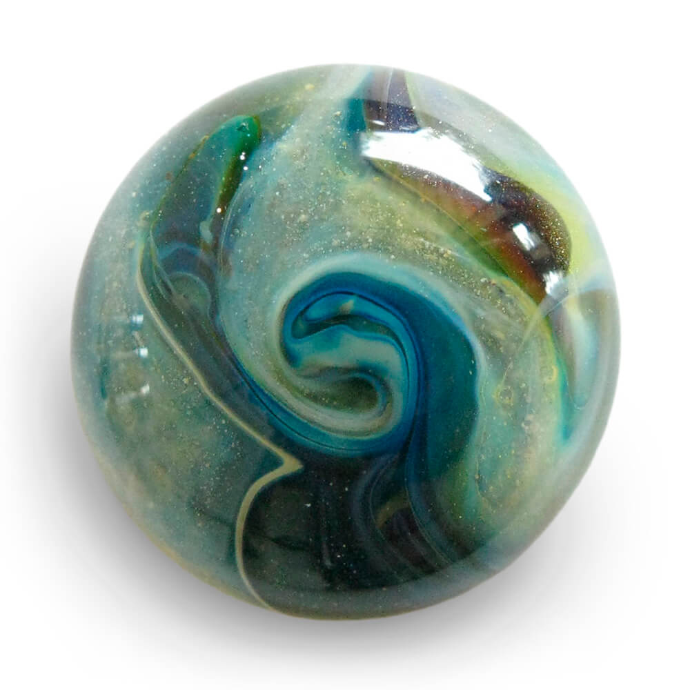 Ocean Wave memorial glass cabochon color sample