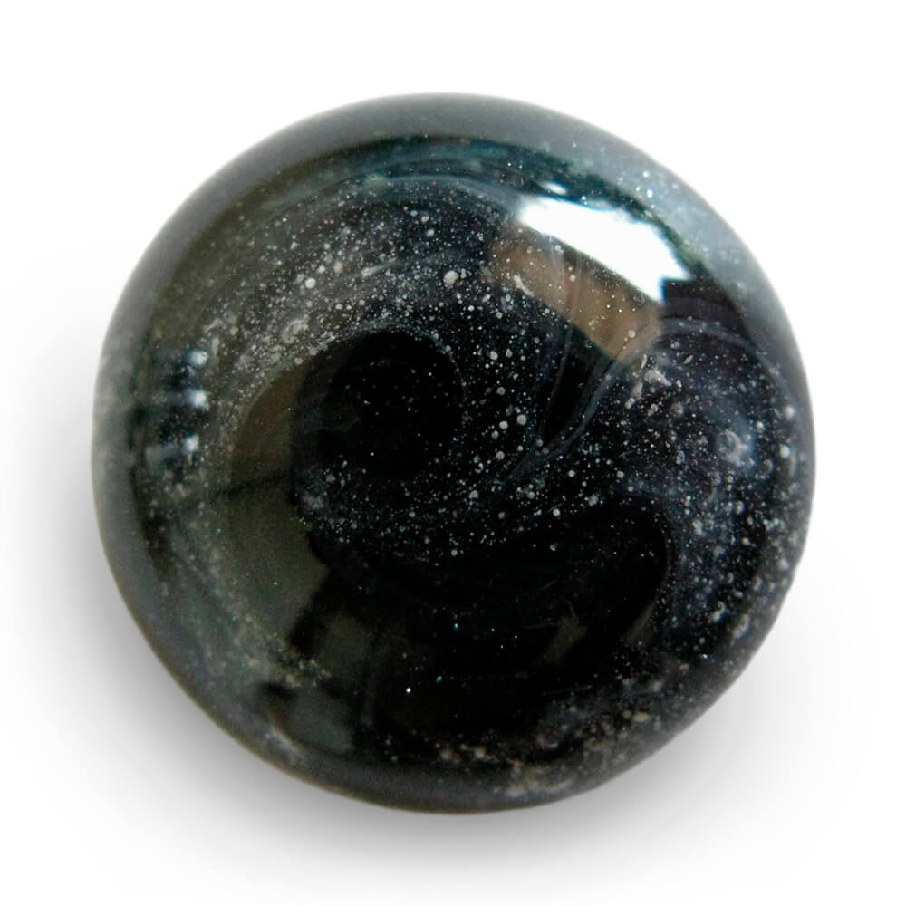 Raven Sparkle memorial glass cabochon color sample