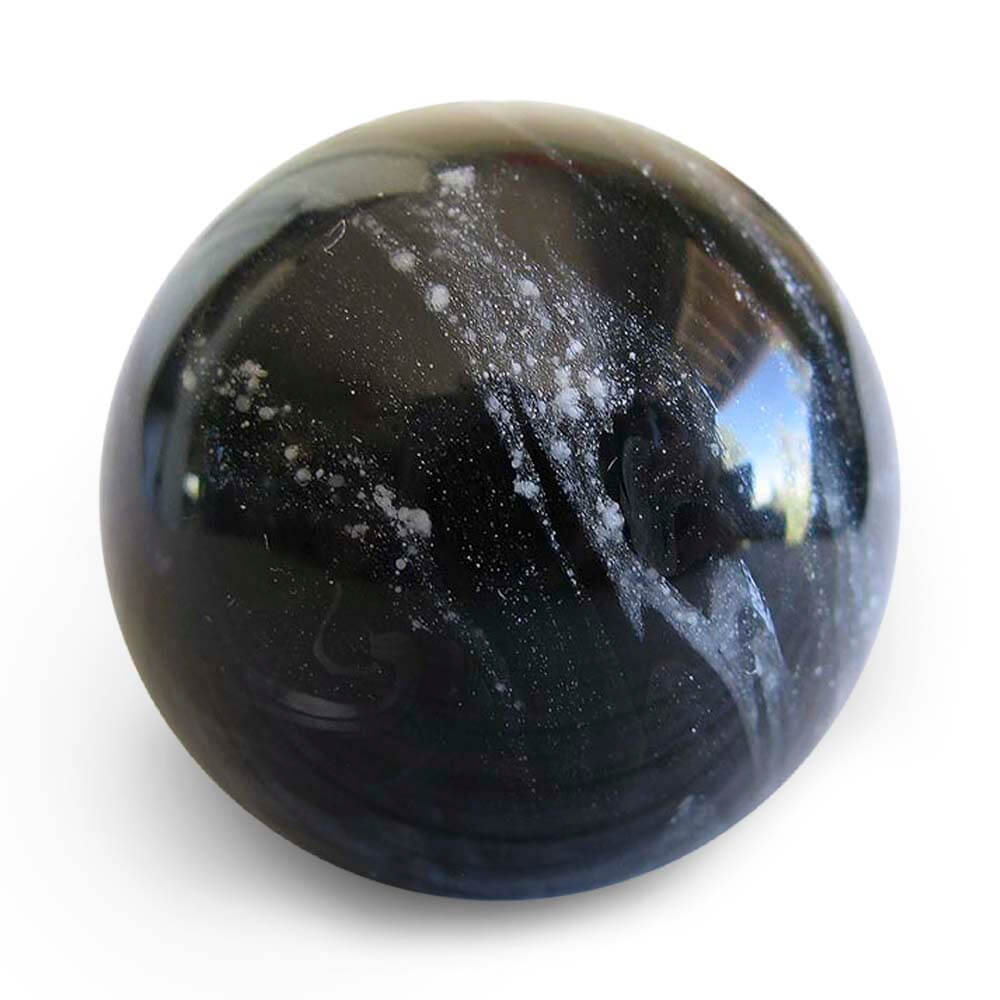 Raven Sparkle memorial glass large marble color sample