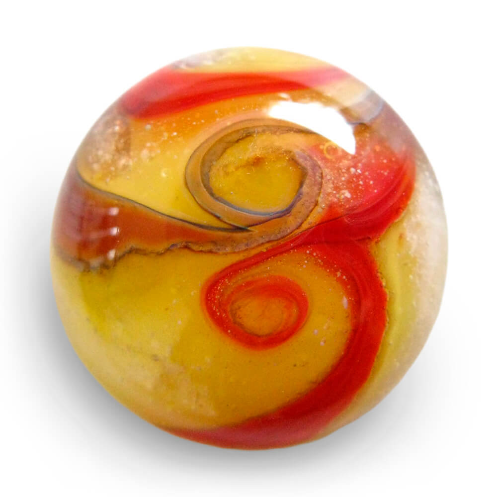Strawberry Lemonade memorial glass cabochon color sample