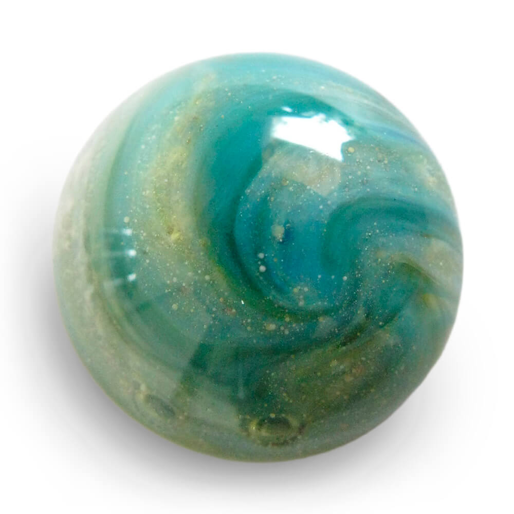 Tranquil Stream memorial glass cabochon color sample